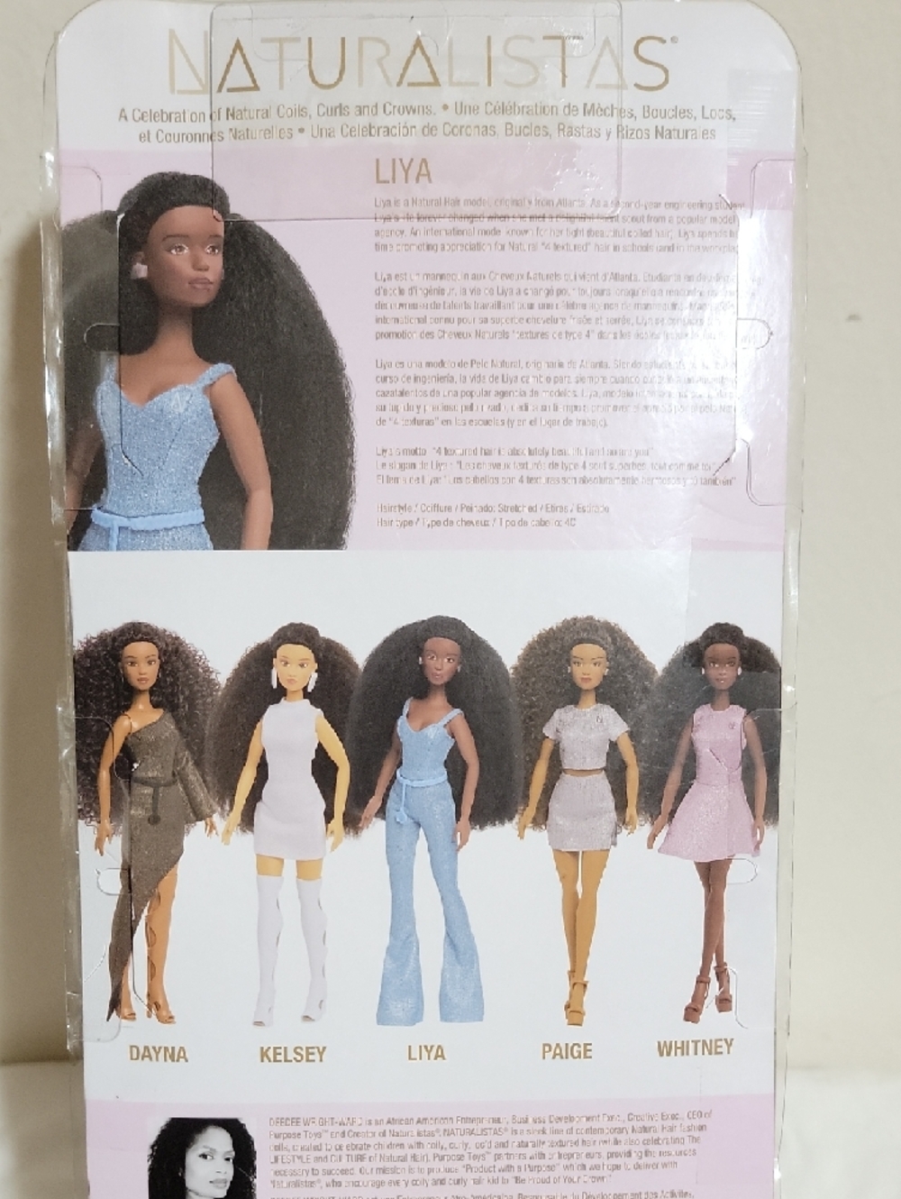Naturalistas Liya Doll in Sparkle Blue Jumpsuit - Picture 5 of 6